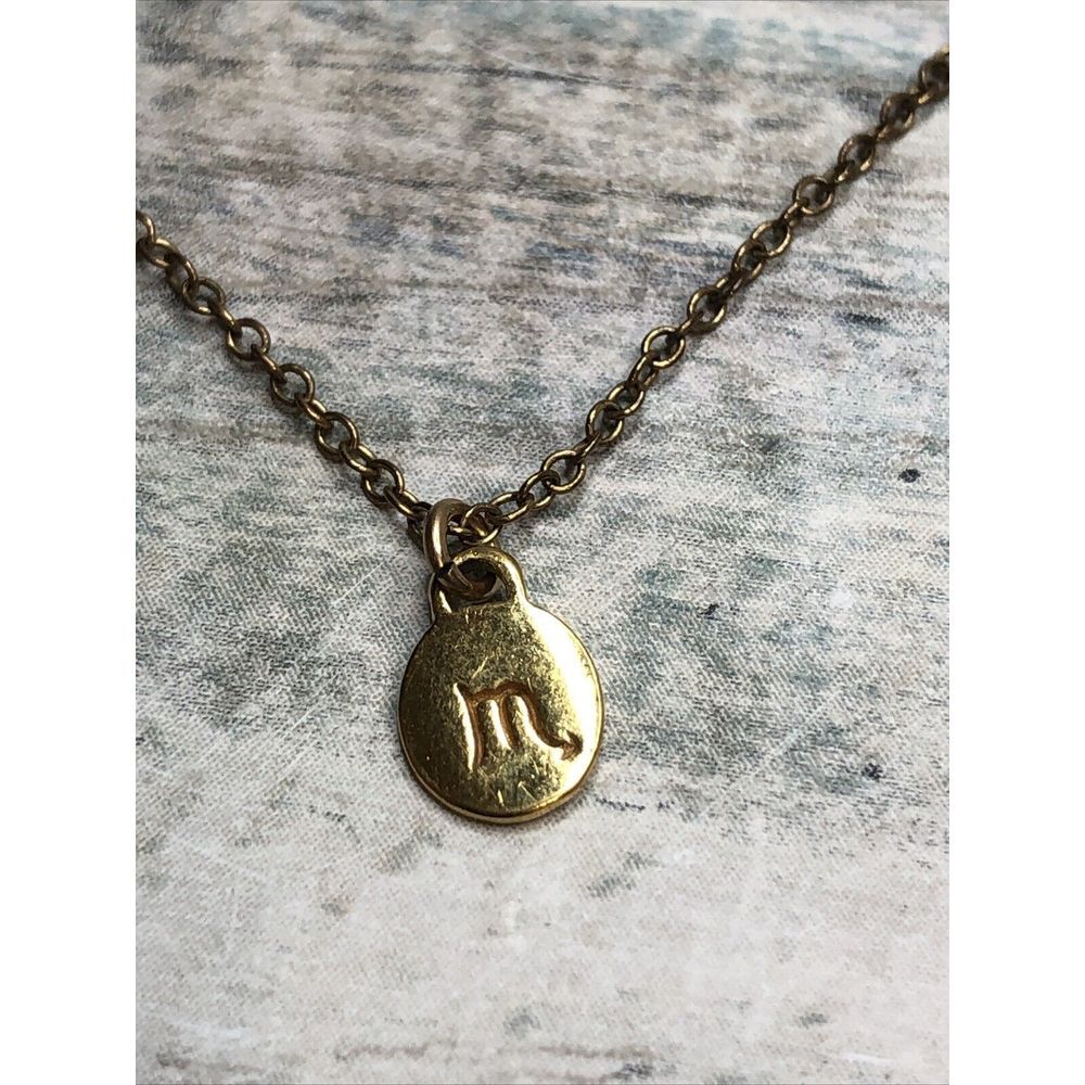GORJANA Zodiac Sign Coin Necklace‎ 18" Scorpio